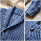 Herren Strickjacke mit V-Ausschnitt und Knopfleiste