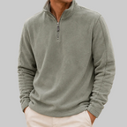 Herren Half Zip Fleecepullover mit Stehkragen