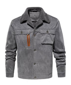 Herrenjacke mit warmem Fleecefutter und Sherpakragen