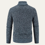 Cardigan homme en tricot avec fermeture éclair et col montant