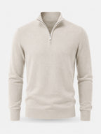 Pull en laine mérinos Hugo pour homme avec col en V et fermeture éclair