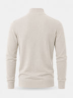 Pull en laine mérinos Hugo pour homme avec col en V et fermeture éclair