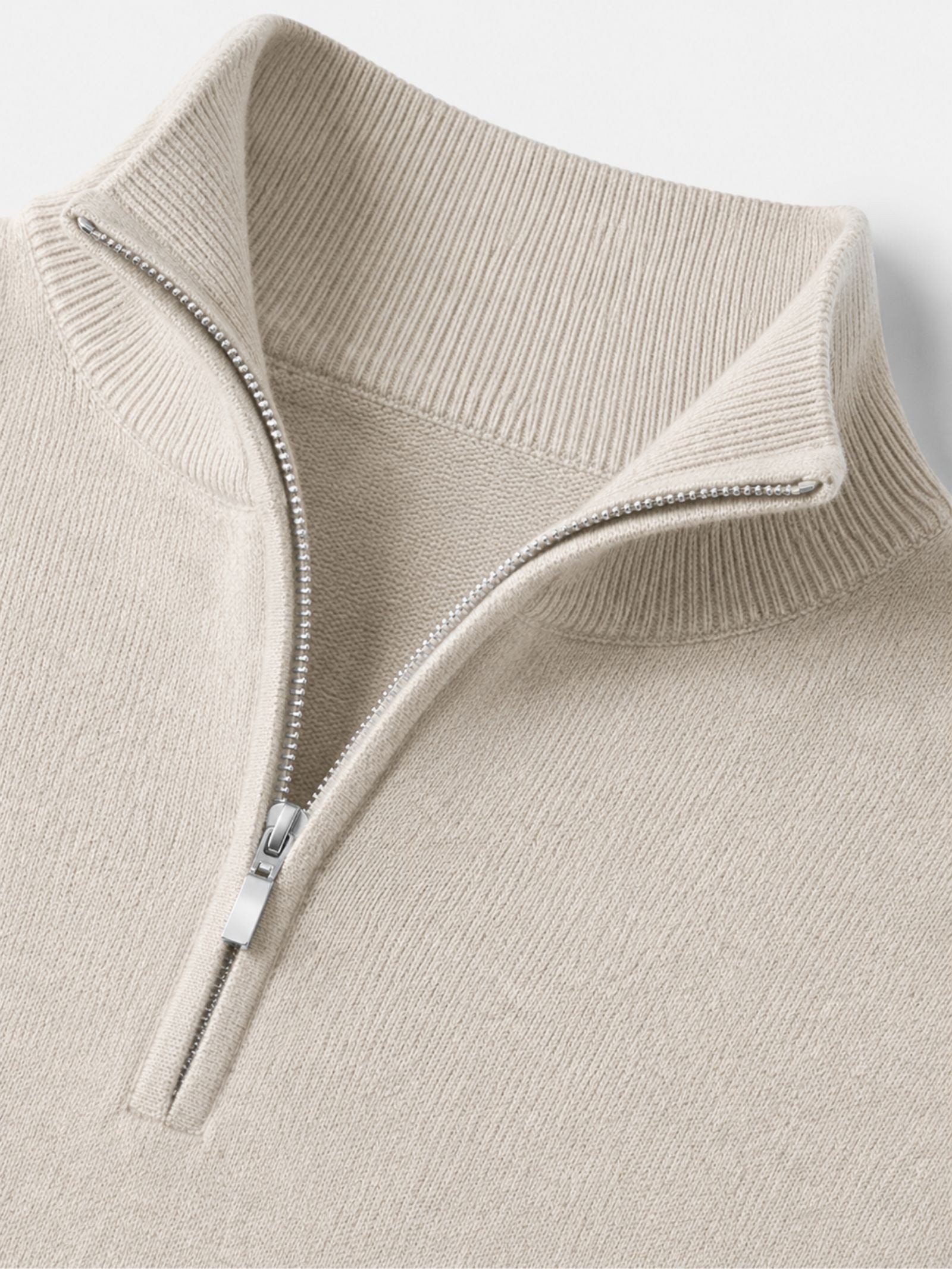 Pull en laine mérinos Hugo pour homme avec col en V et fermeture éclair