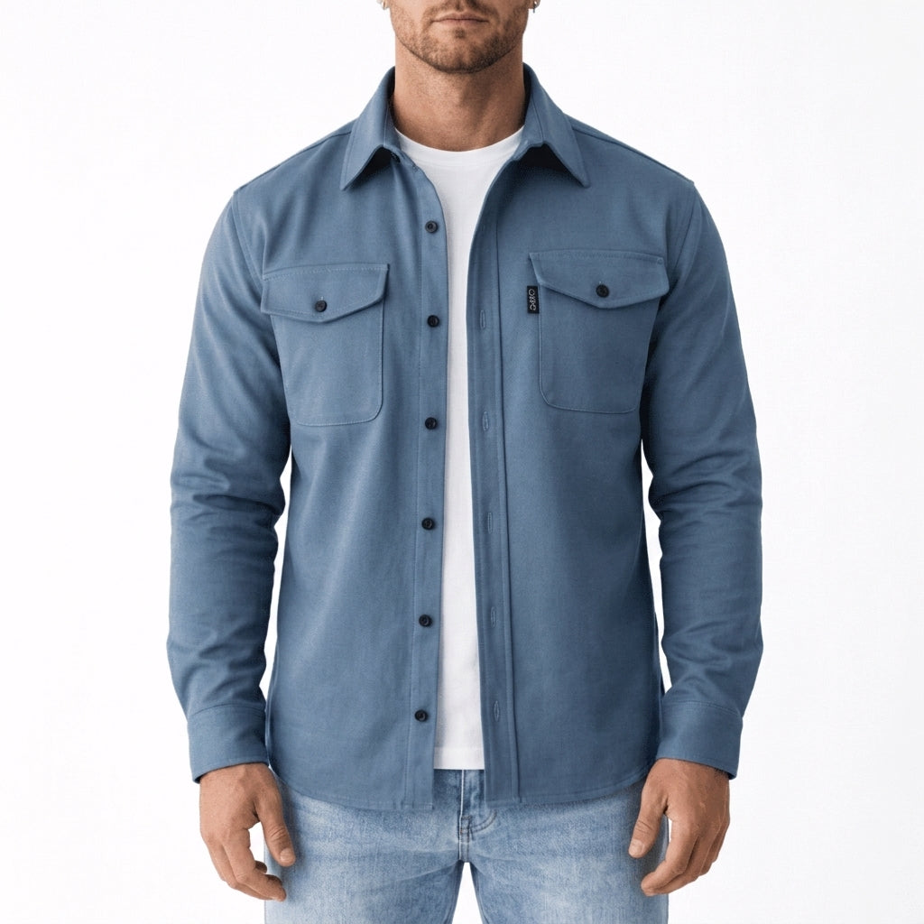 Surchemise homme en coton avec poches poitrine