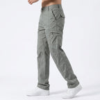 Herren Cargo Hose aus Baumwolle Relaxed Fit mit Taschen