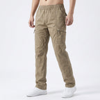 Herren Cargo Hose aus Baumwolle Relaxed Fit mit Taschen