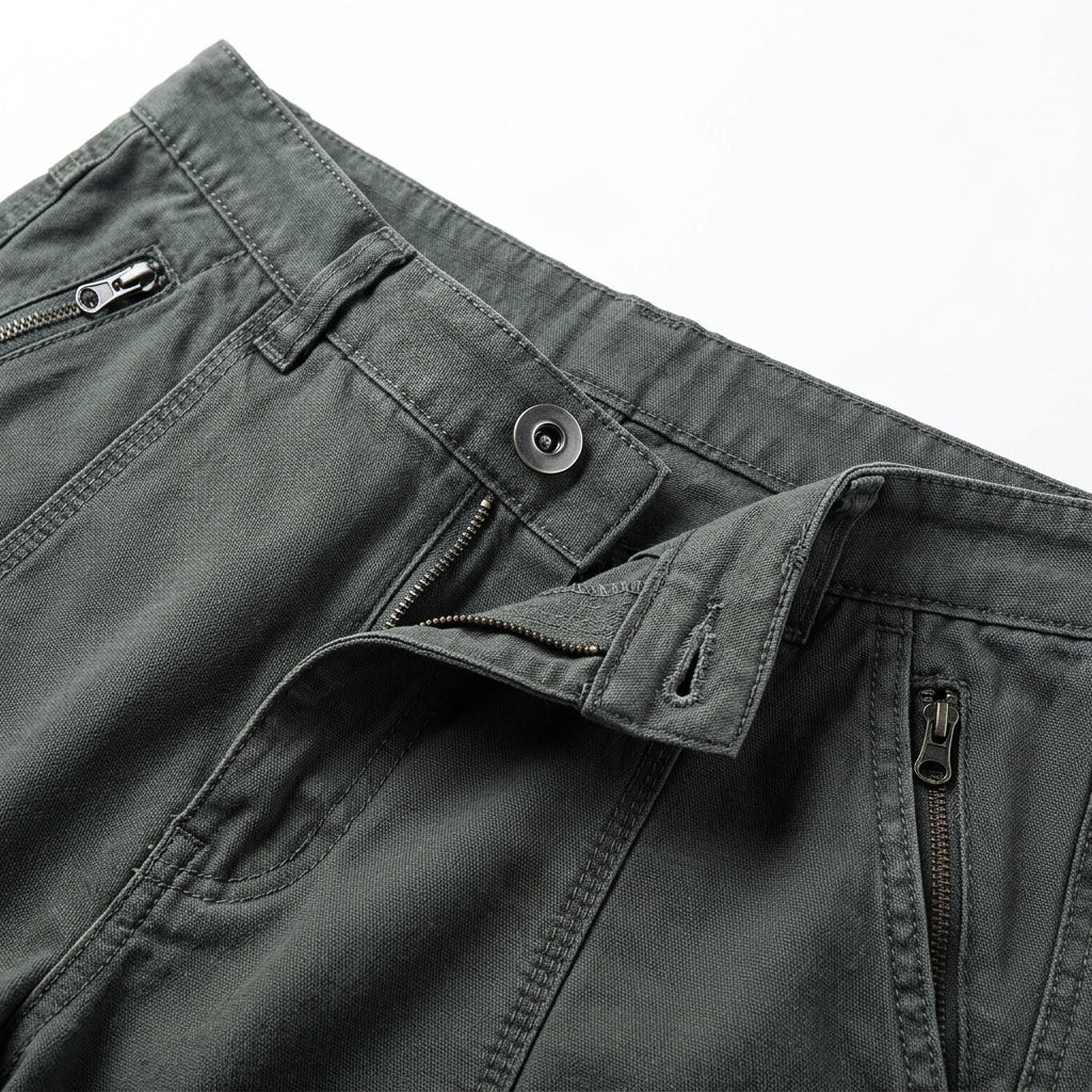 Herren Cargo Hose aus Baumwolle Relaxed Fit mit Taschen