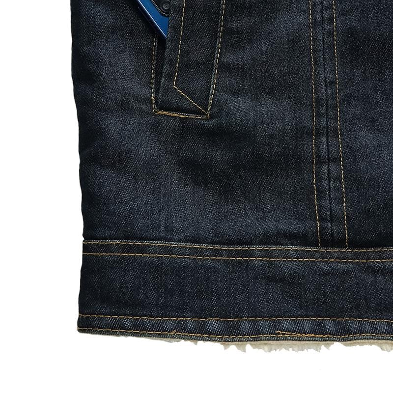 Heren spijkerjack met fleece voering