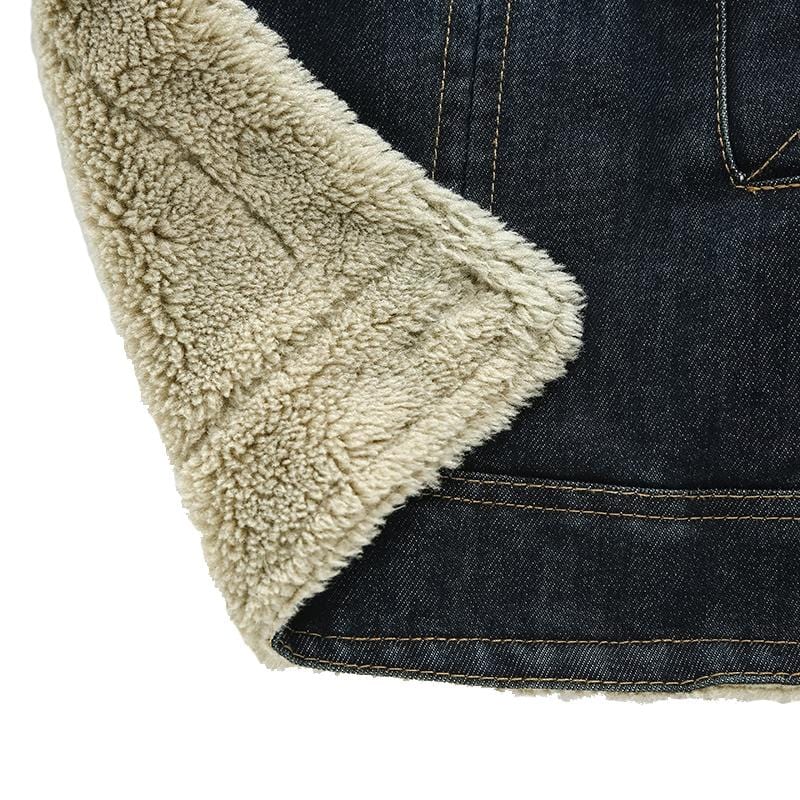 Heren spijkerjack met fleece voering