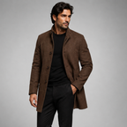 Manteau en laine pour homme Manteau classique avec patte de boutonnage