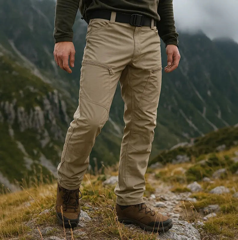 Schnelltrocknende Stretch Outdoor Cargo Hose in Khaki