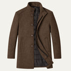 Manteau en laine pour homme Manteau classique avec patte de boutonnage