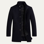 Manteau en laine pour homme Manteau classique avec patte de boutonnage