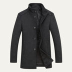 Manteau en laine pour homme Manteau classique avec patte de boutonnage