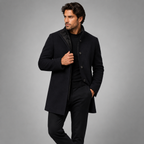 Manteau en laine pour homme Manteau classique avec patte de boutonnage