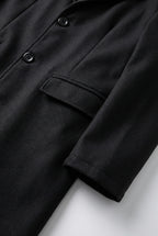 Manteau homme à simple boutonnage noir