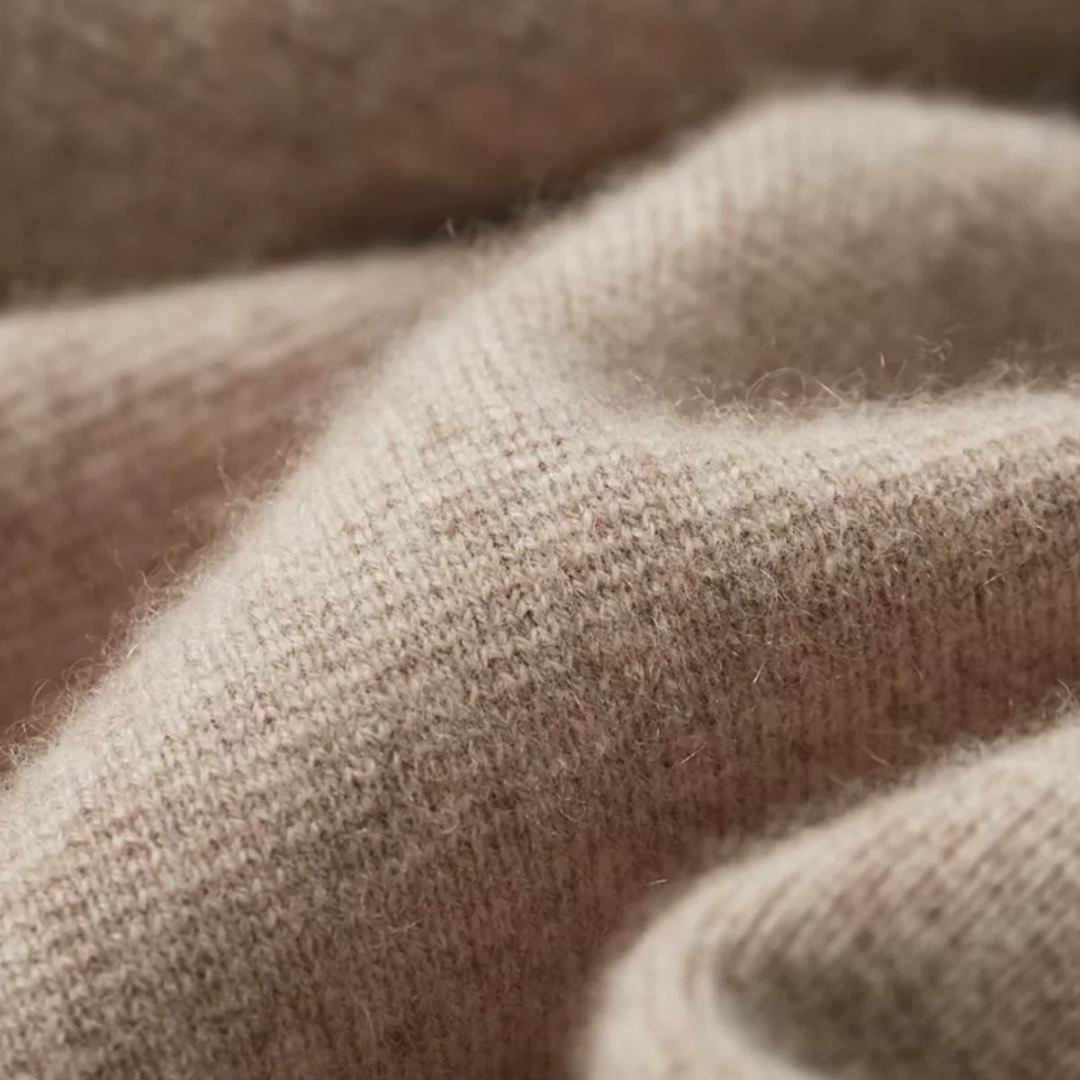 Herren Woll-Strickjacke mit Reißverschluss