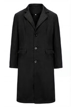 Manteau homme à simple boutonnage noir