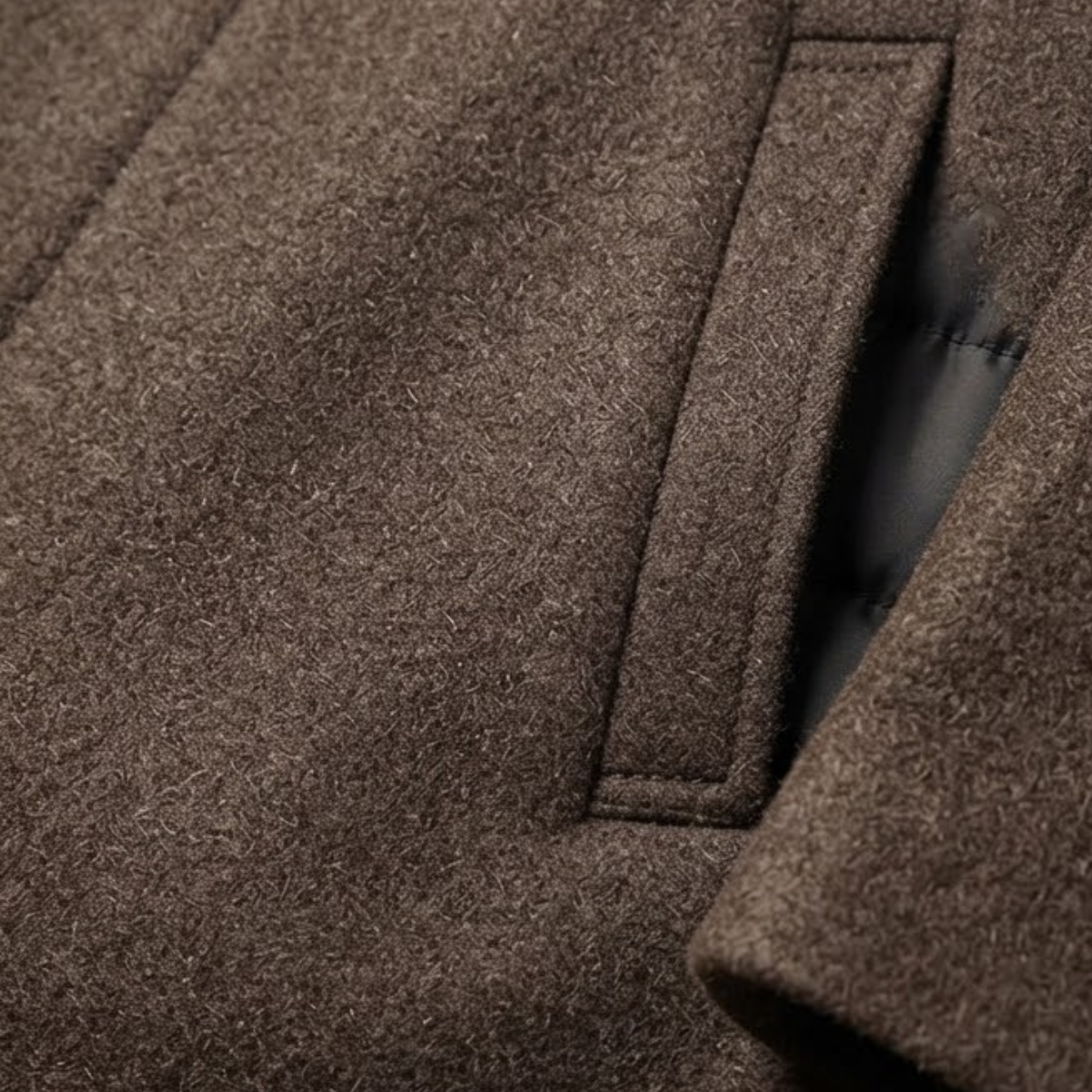 Manteau en laine pour homme Manteau classique avec patte de boutonnage