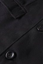Manteau homme à simple boutonnage noir