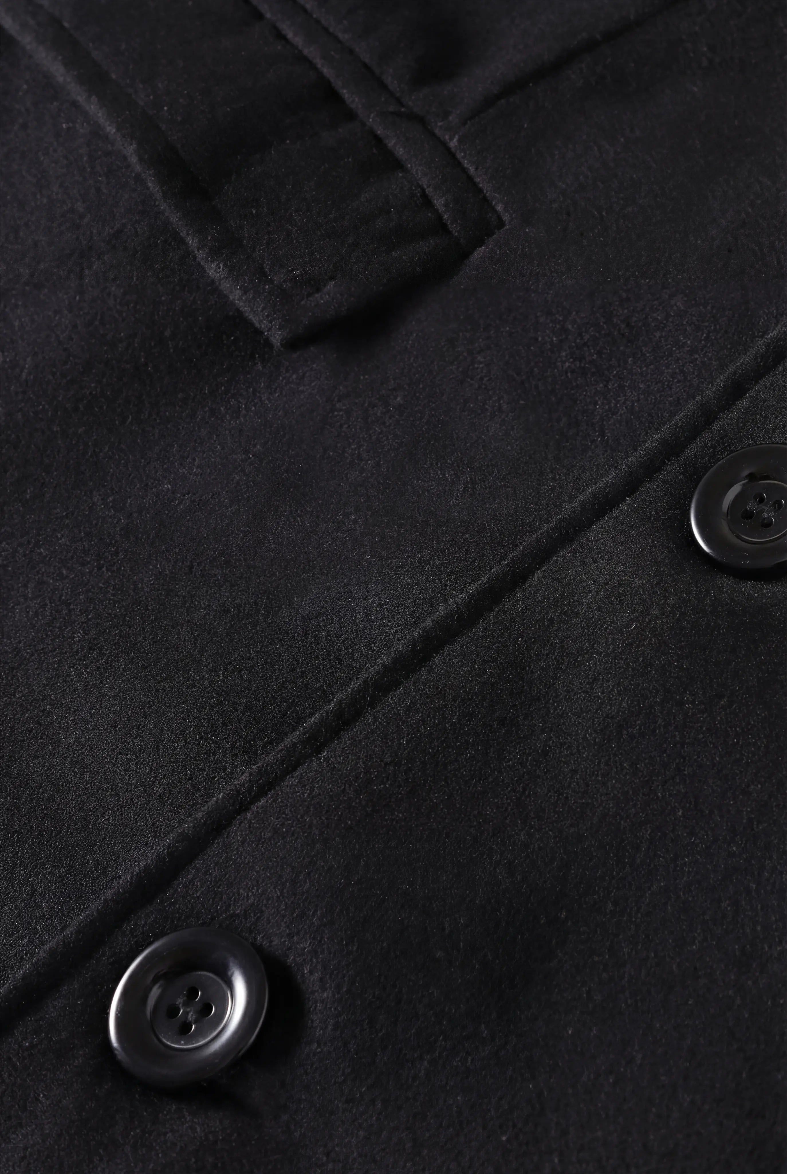 Manteau homme à simple boutonnage noir