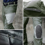 Pantalon cargo tactique extensible étanche pour hommes en vert armée