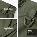 Pantalon cargo tactique extensible étanche pour hommes en vert armée