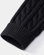 Pull en tricot à demi-fermeture éclair pour homme