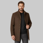 Manteau en laine pour homme Manteau classique avec patte de boutonnage