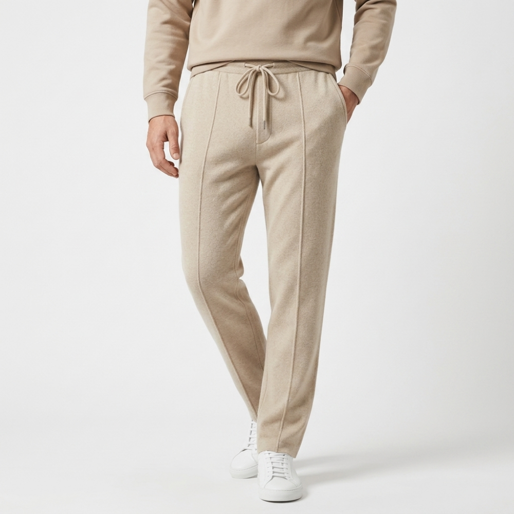 Herren Wollhose Relaxed Fit mit Kordelzug