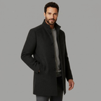 Manteau en laine pour homme Manteau classique avec patte de boutonnage