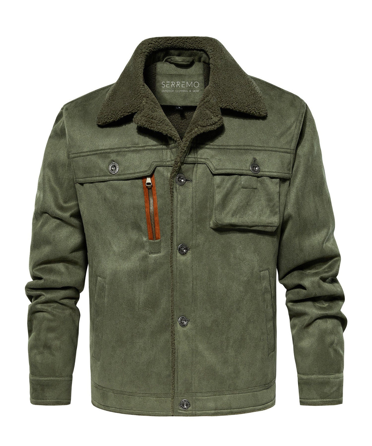 Herrenjacke mit warmem Fleecefutter und Sherpakragen
