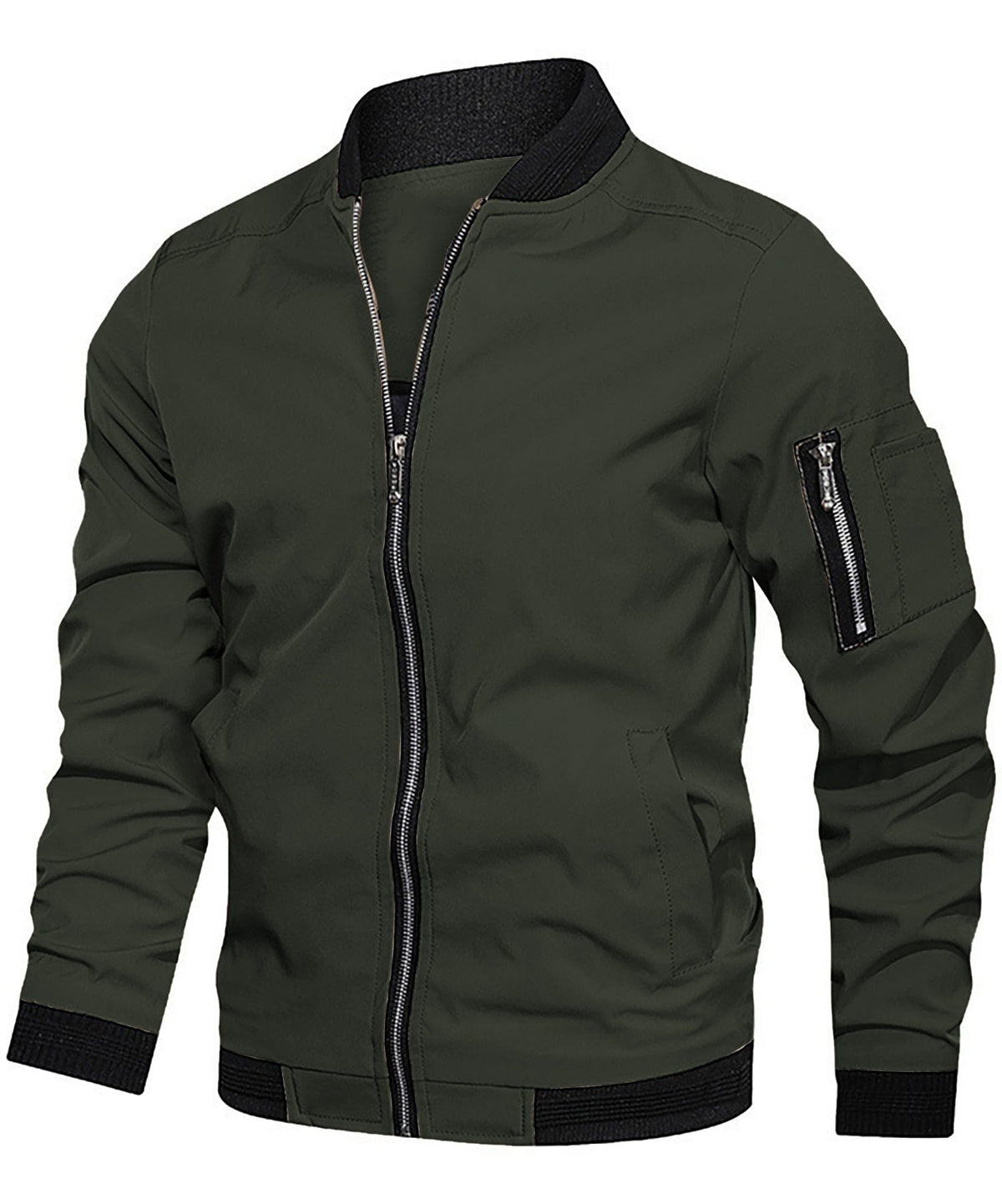 Veste bomber homme avec fermeture éclair