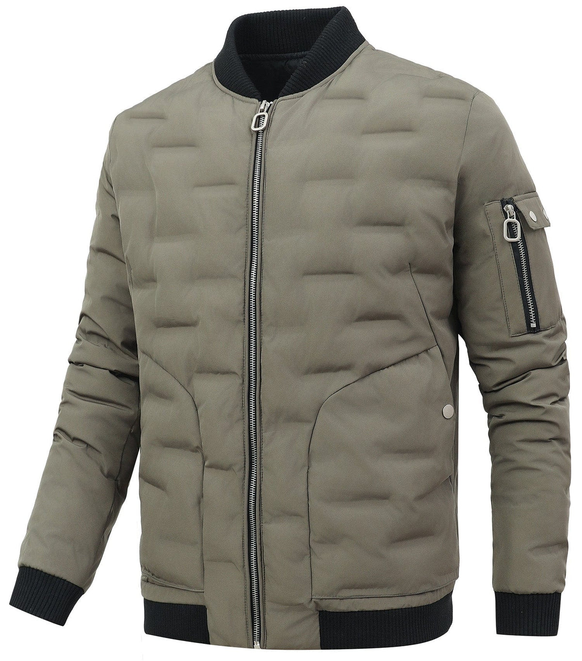 Heren Groene Puffer Bomberjack