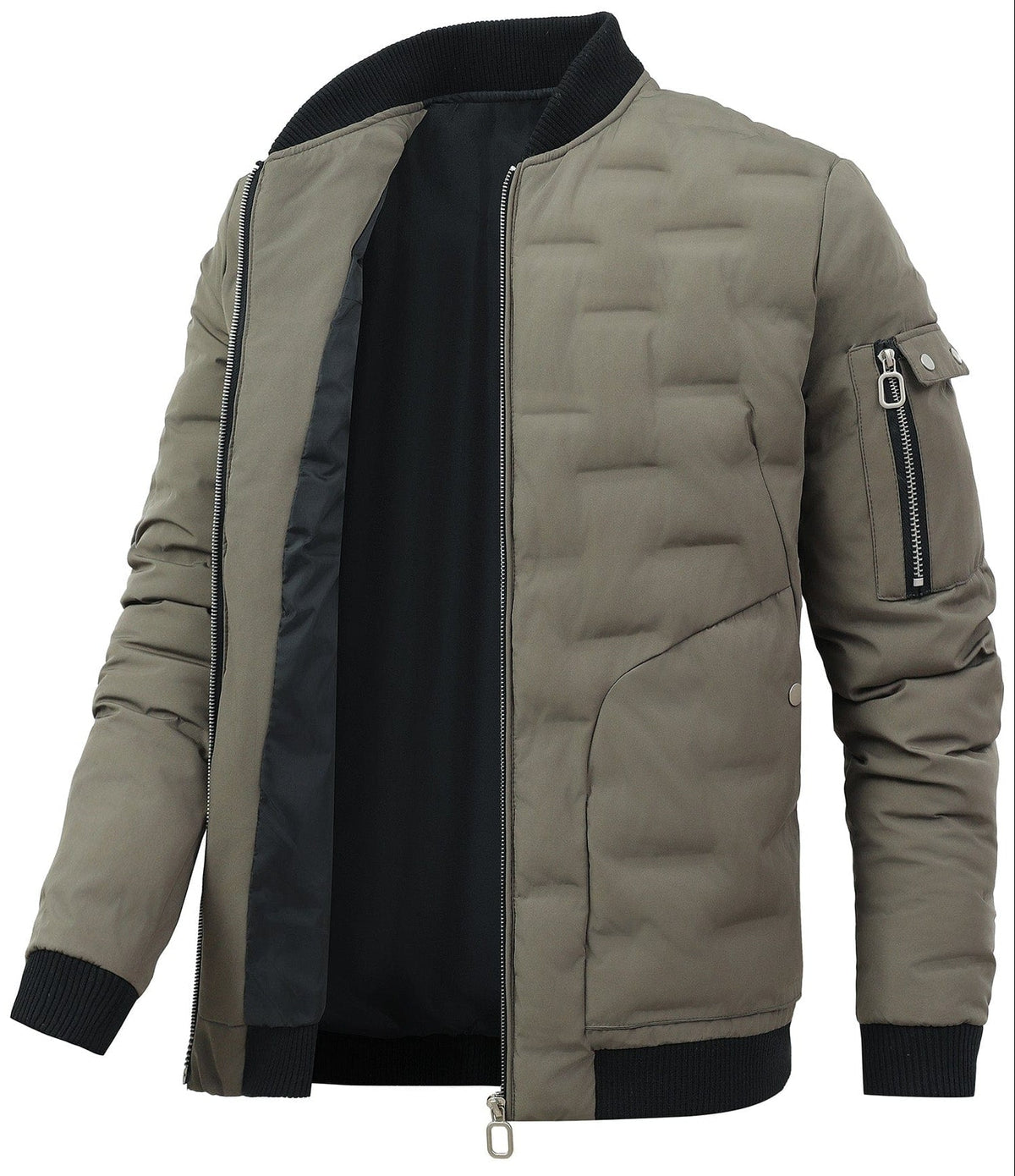 Heren Groene Puffer Bomberjack