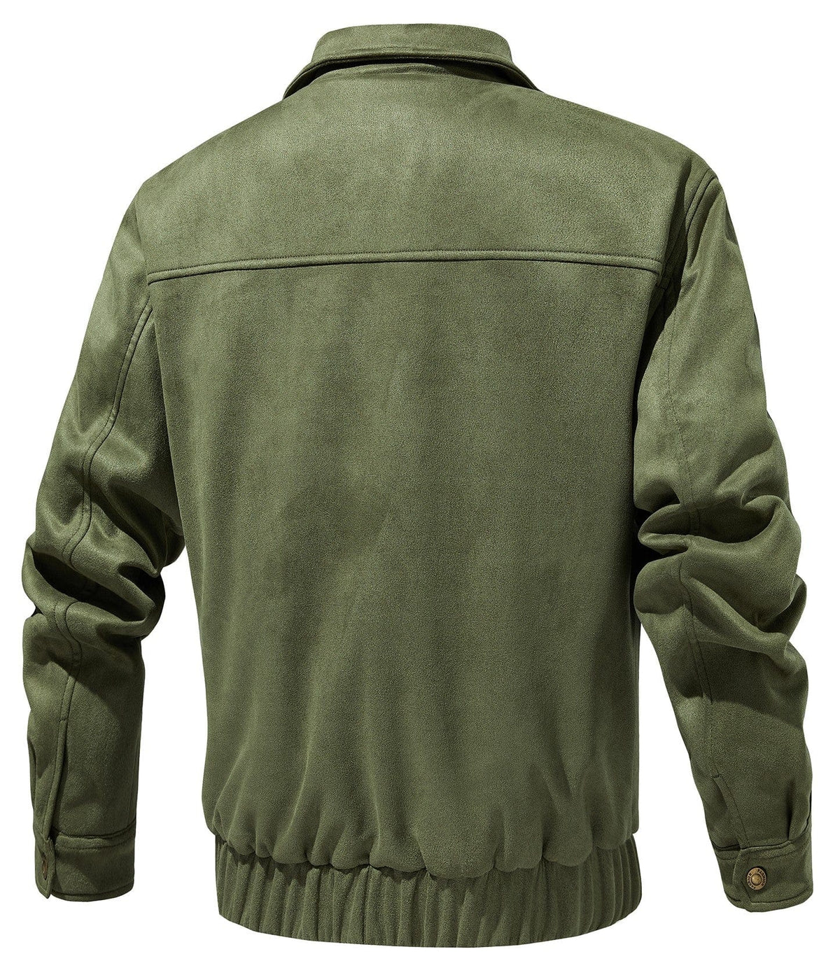 Grüne Herren Jacke mit Teddyfutter und Reißverschluss