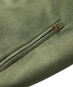 Groene herenjas met teddyvoering en ritssluiting