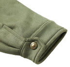 Groene herenjas met teddyvoering en ritssluiting