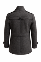 Manteau élégant pour homme en mélange de laine