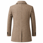 Manteau à carreaux pour hommes avec double boutonnage