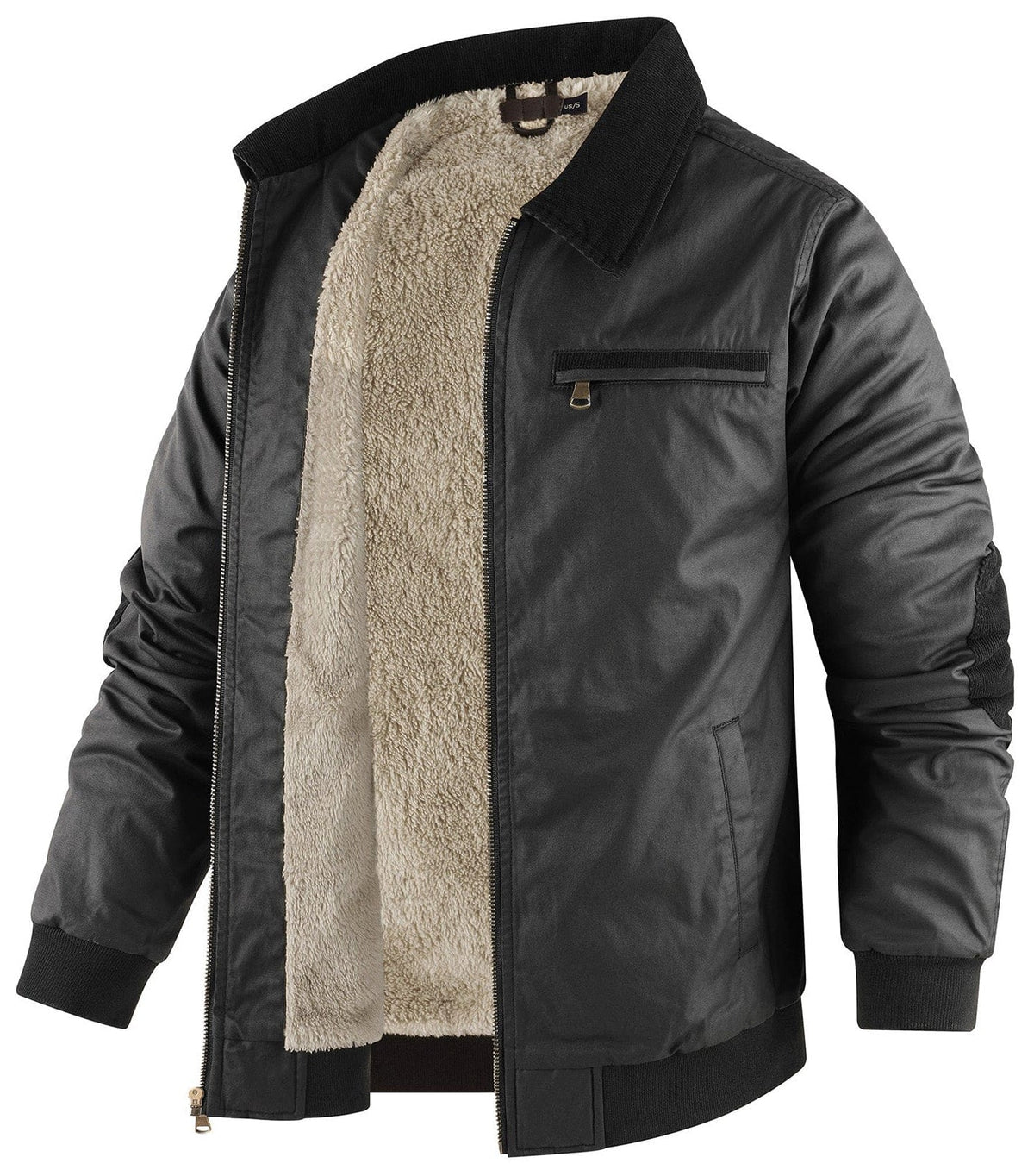Veste bomber homme avec doublure polaire chaude