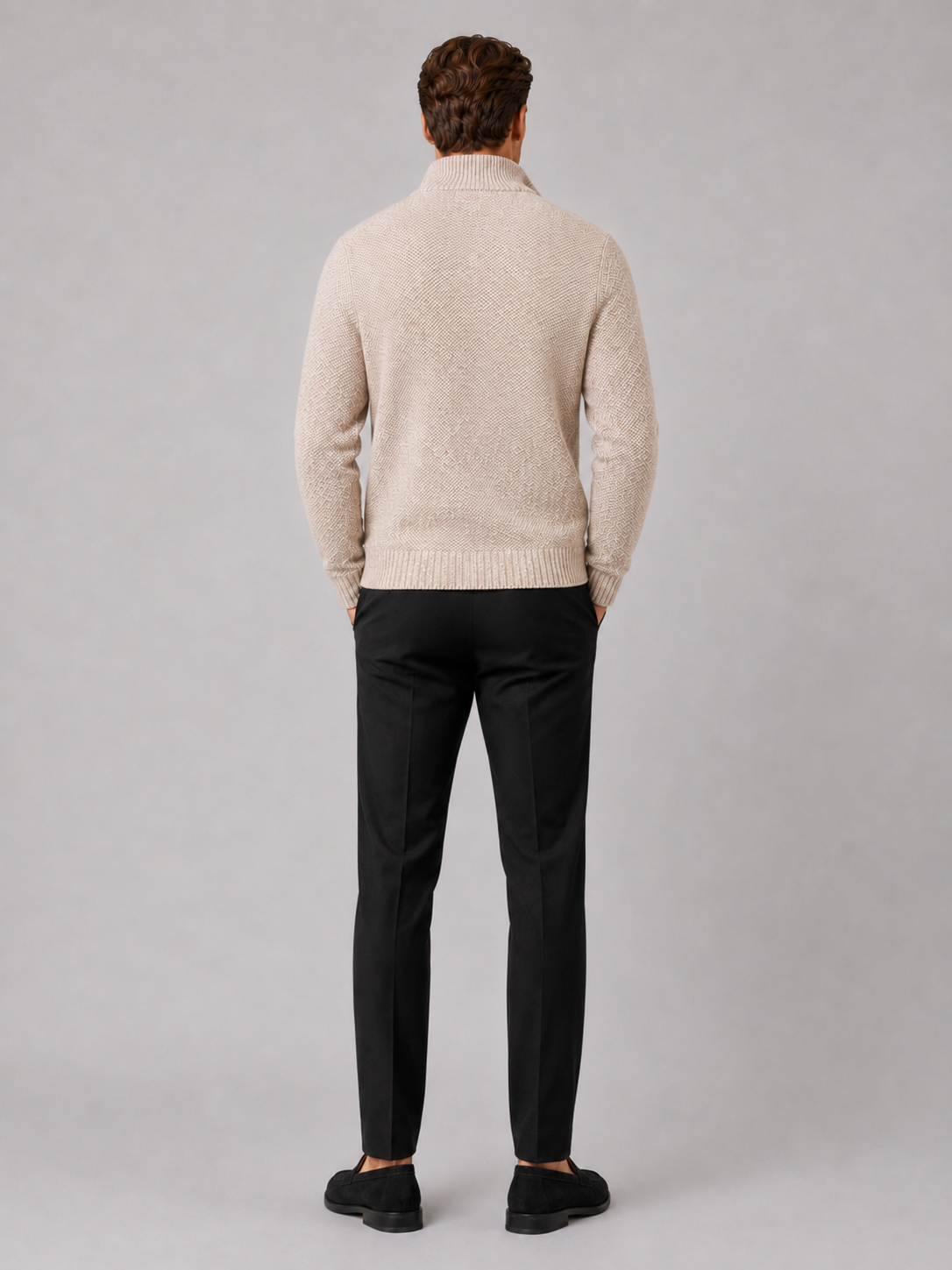 Herren Fleece-Strickjacke mit Reißverschluss