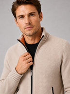 Herren Fleece-Strickjacke mit Reißverschluss