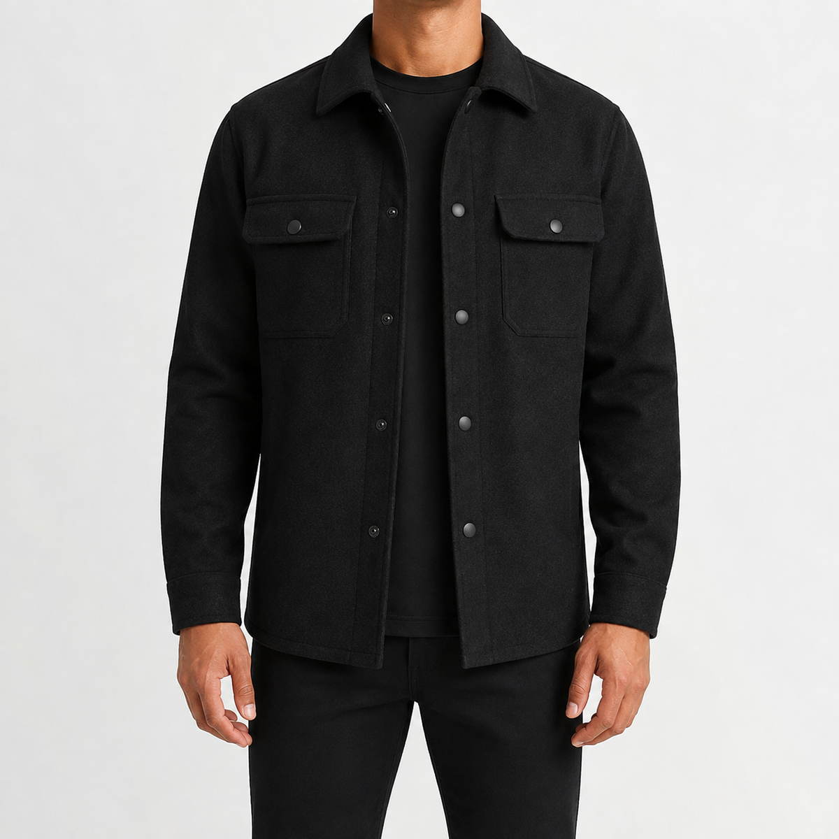 Heren Overshirt met Knopenlijst