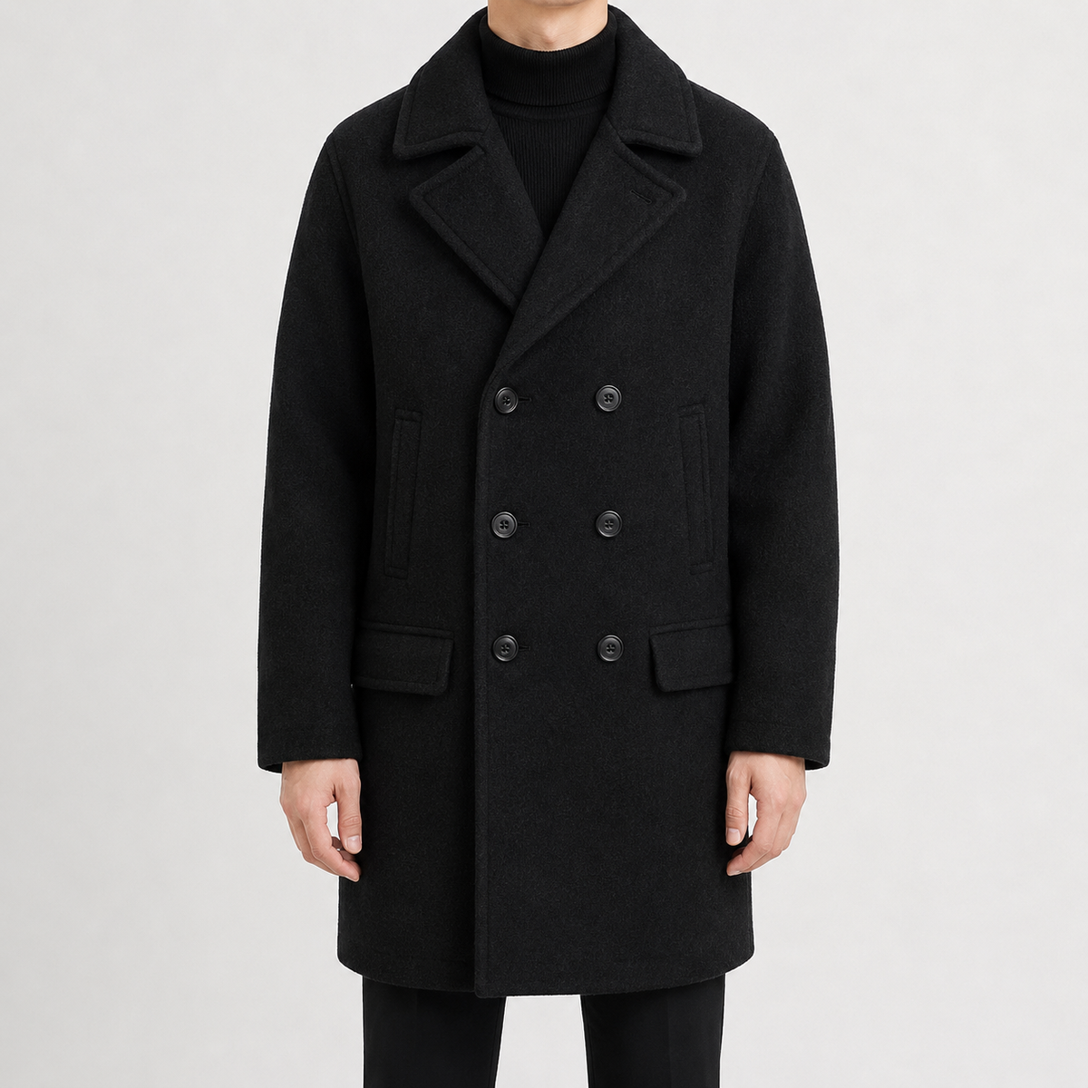 Trench-coat homme croisé long et classique