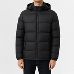 Heren doorgestikte jas met capuchon Warm en comfortabel voor de winter