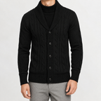 Cardigan homme d'hiver chaud avec aspect tricoté et sensation de légèreté