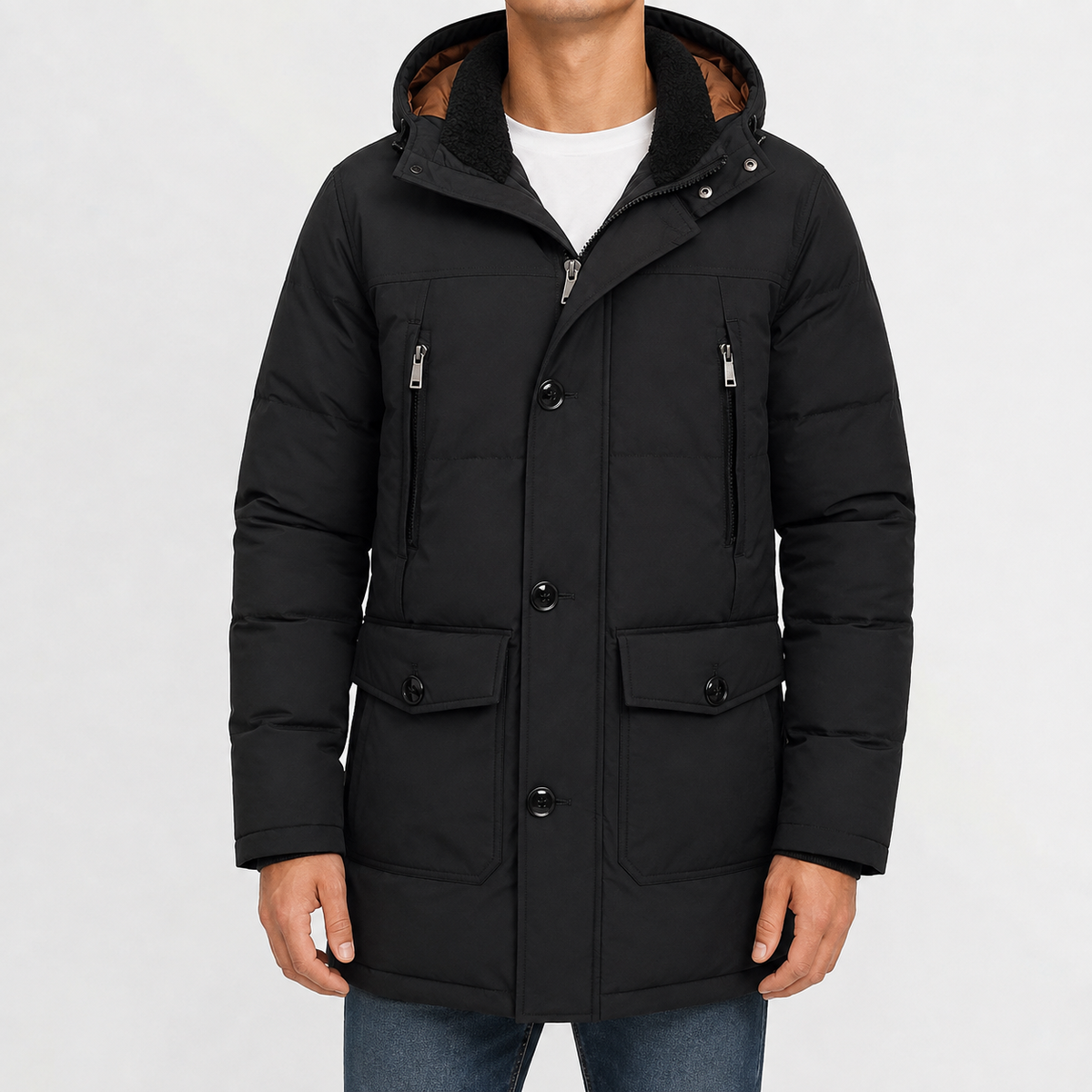 Heren Winterparka Gevoerd