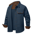Heren katoenen overshirt met borstzakken