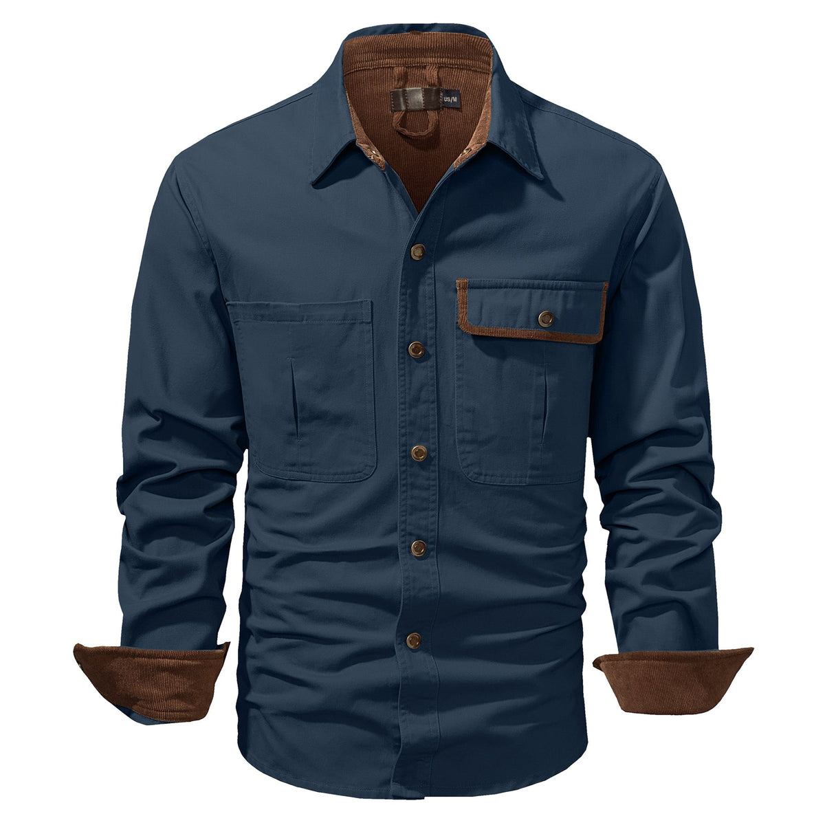 Herren Baumwoll Overshirt mit Brusttaschen